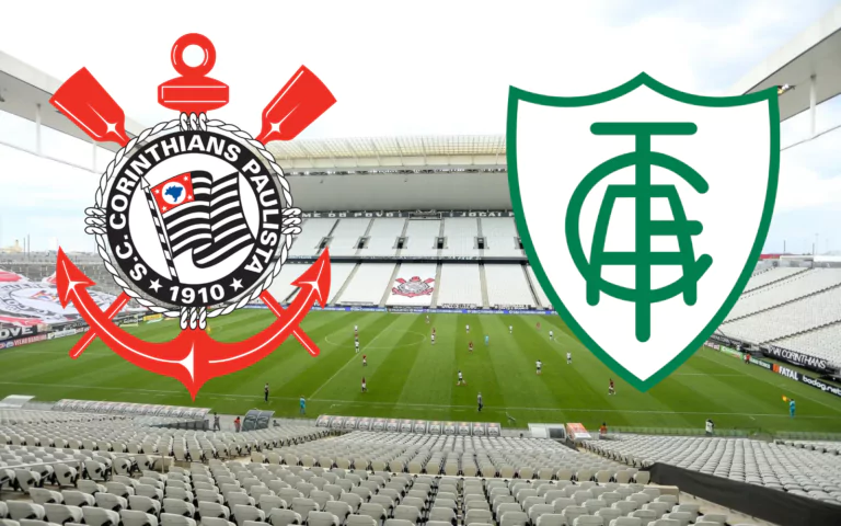 Corinthians x América-MG se enfrentam na Neo Química Arena. (Fotomontagem ilustrativa)