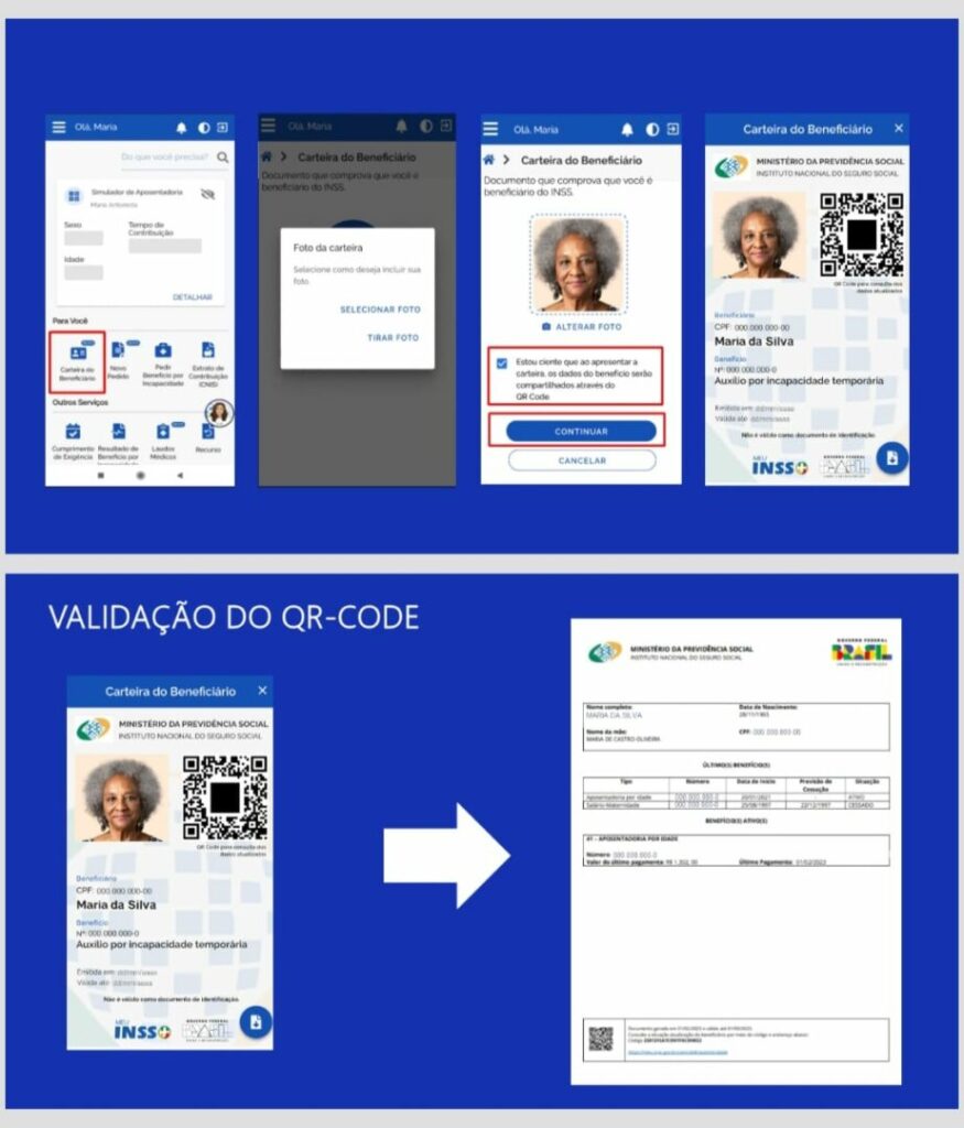 Carteira do beneficiário e vantagens do Meu INSS+