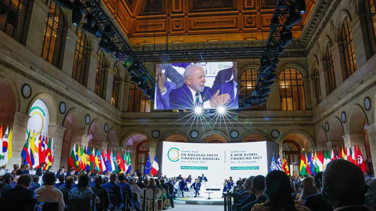 Presidente Luiz Inácio Lula da Silva falou em Paris, na Cúpula para Novo Pacto Financeiro Global (Créditos:Foto/ Agência Brasil)