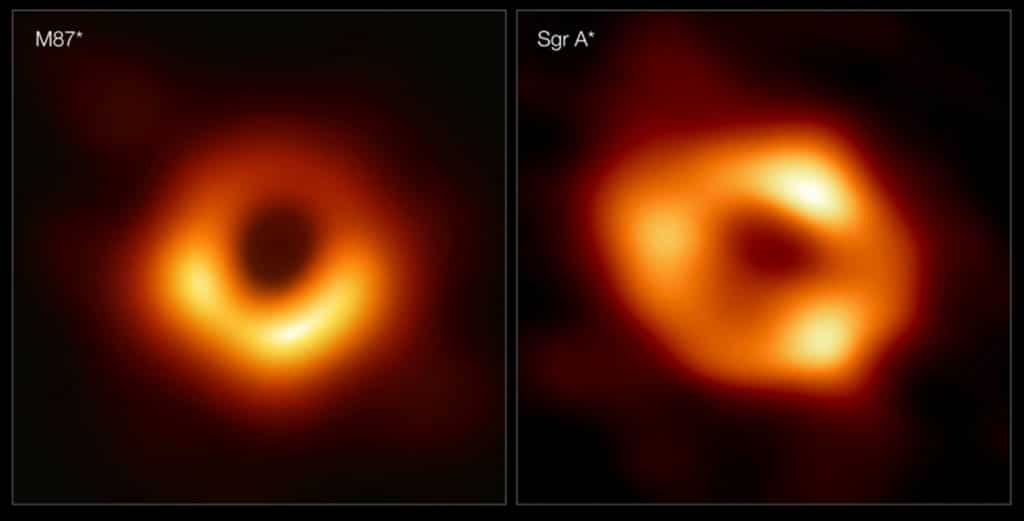 Comparação do buraco negro M87* e o Sagitário A*