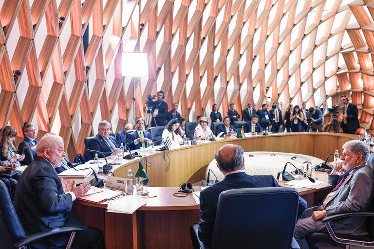 Durante a Cúpula do Mercosul, no Museu do Amanhã, no Rio de Janeiro, Lula tratou da situação envolvendo a Venezuela e a Guiana. (Foto: Ricardo Stuckert / PR)