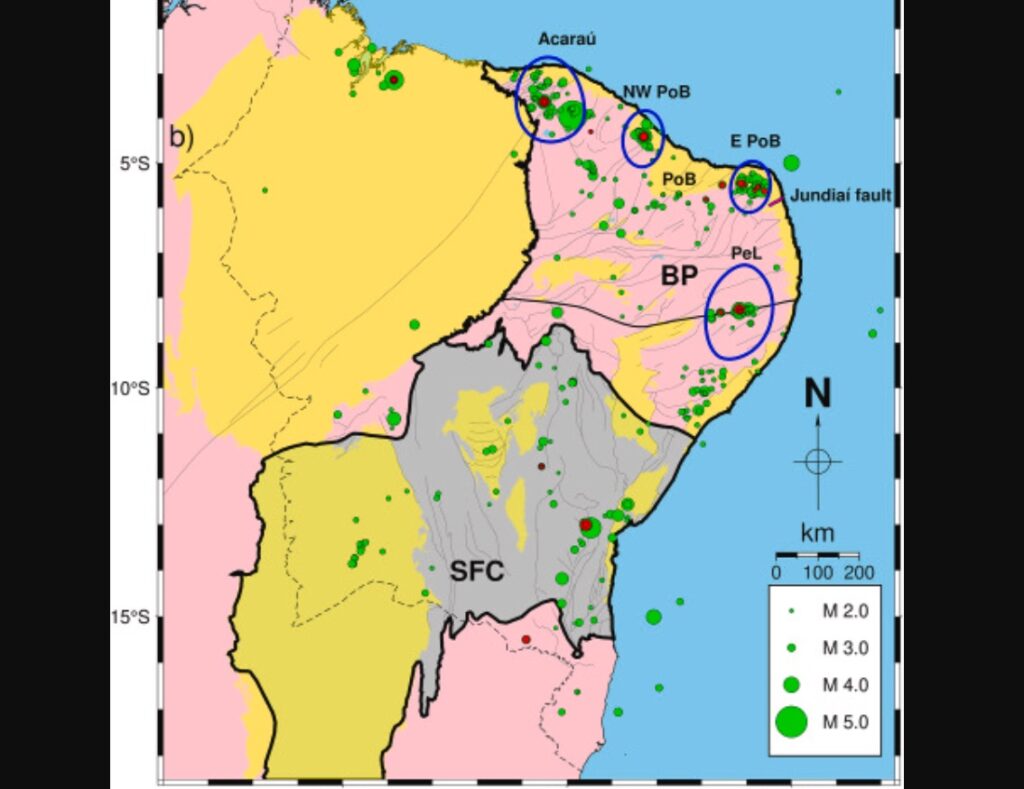 Estudo alerta para risco de terremotos significativos no Nordeste