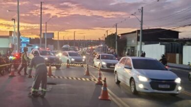 Asfalto cede na Felizardo Moura e trânsito fica lento na região