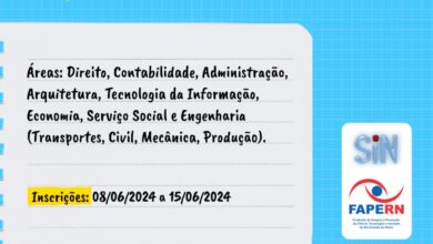 Fapern e SIN lançam edital com 41 vagas em diversas áreas; bolsas de até R$ 4 mil