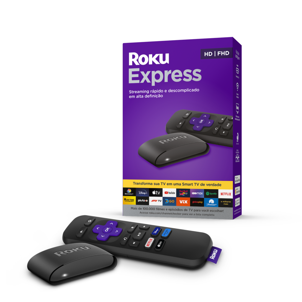 Roku Express 4K transmite em UHD com qualidade superior, detalhes nítidos, cores vibrantes e dualband