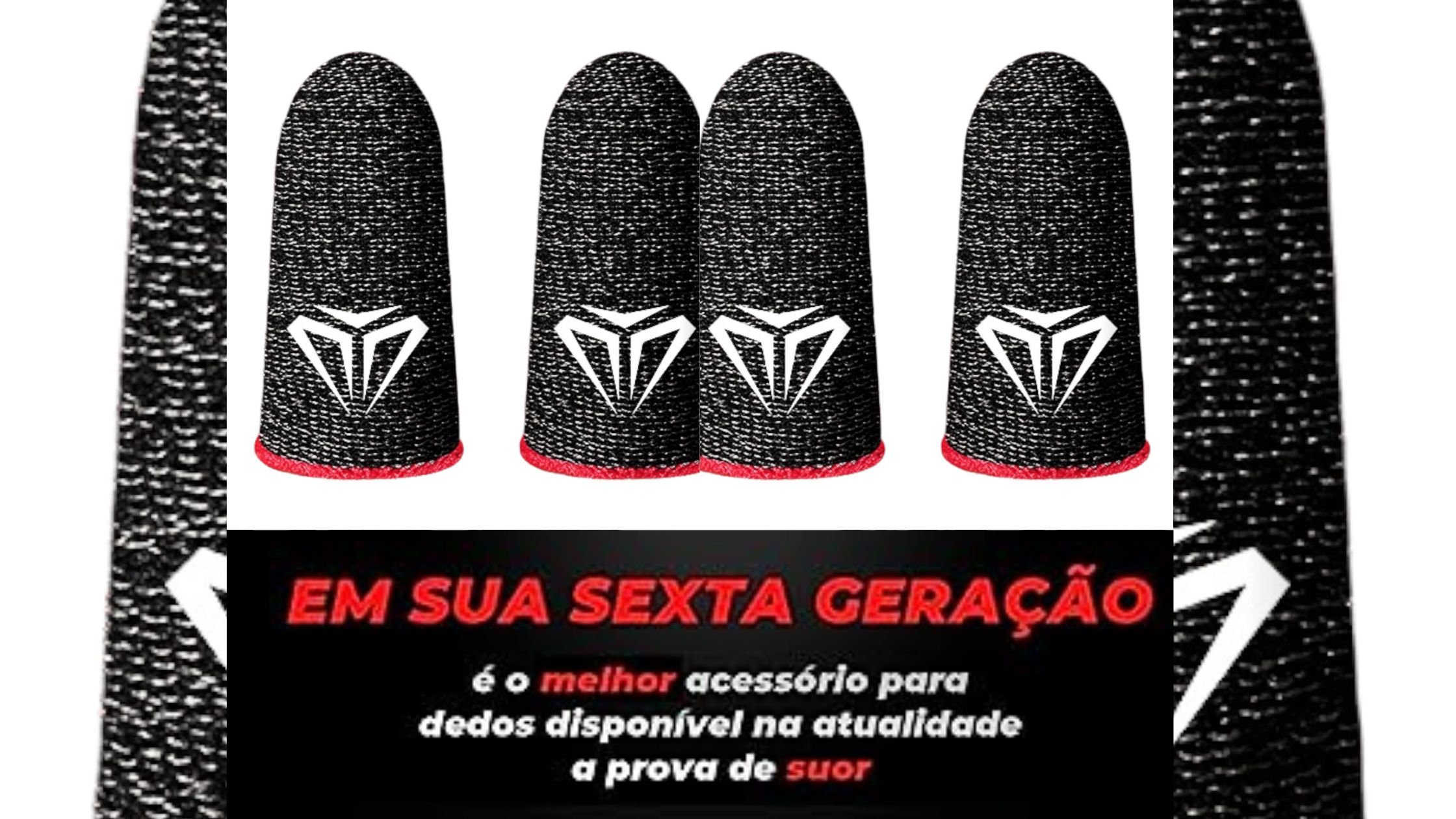 Kit 4 Pares Luva Luvinha de Dedo Gamer Anti-Suor Pubg Free Fire