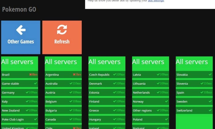 Brasil já aparece na lista de servidores 