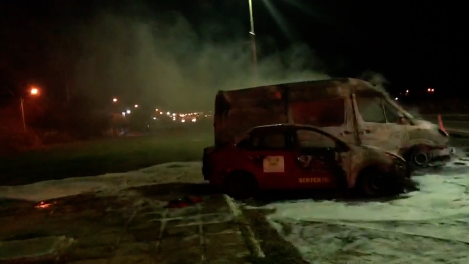 Duas ambulâncias do Corpo de Bombeiros são incendiadas no RN