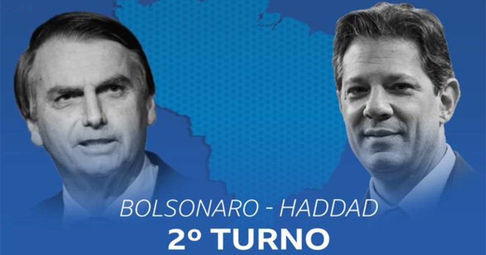 Bolsonaro chega a 59% dos votos válidos e Haddad 41% diz pesquisa Ibope