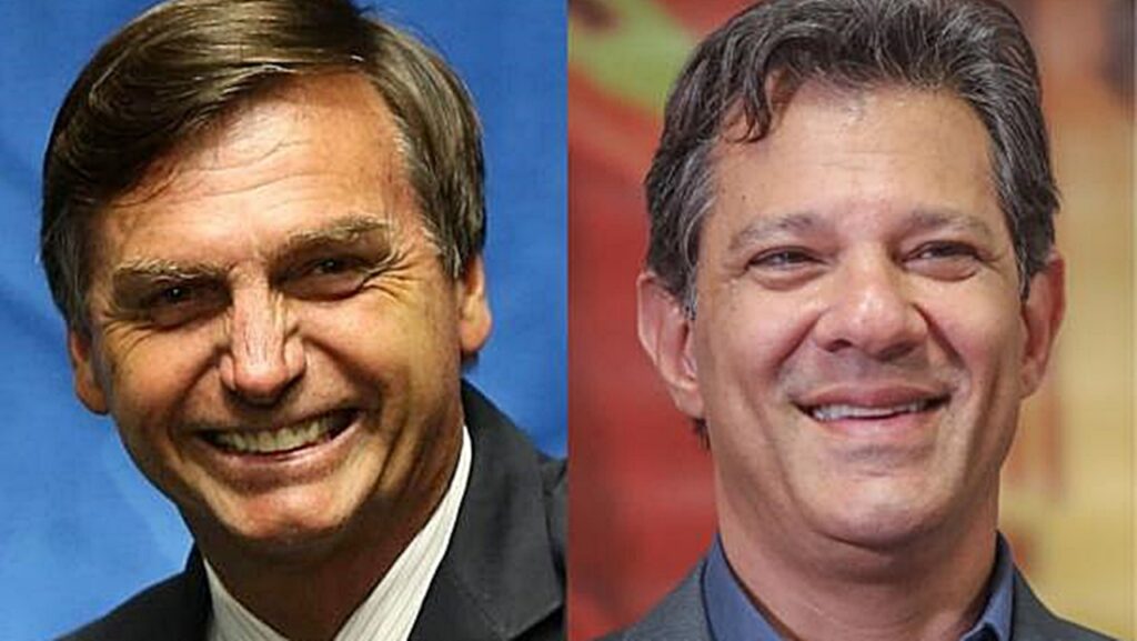 Bolsonaro tem 57% dos votos válidos e Haddad 43% diz pesquisa CNT MDA