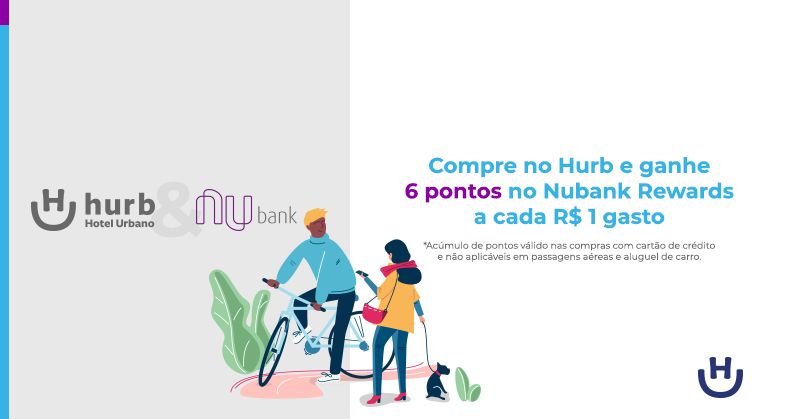 Parceria entre Hurb e Nubank rende pontos e benefícios para os clientes