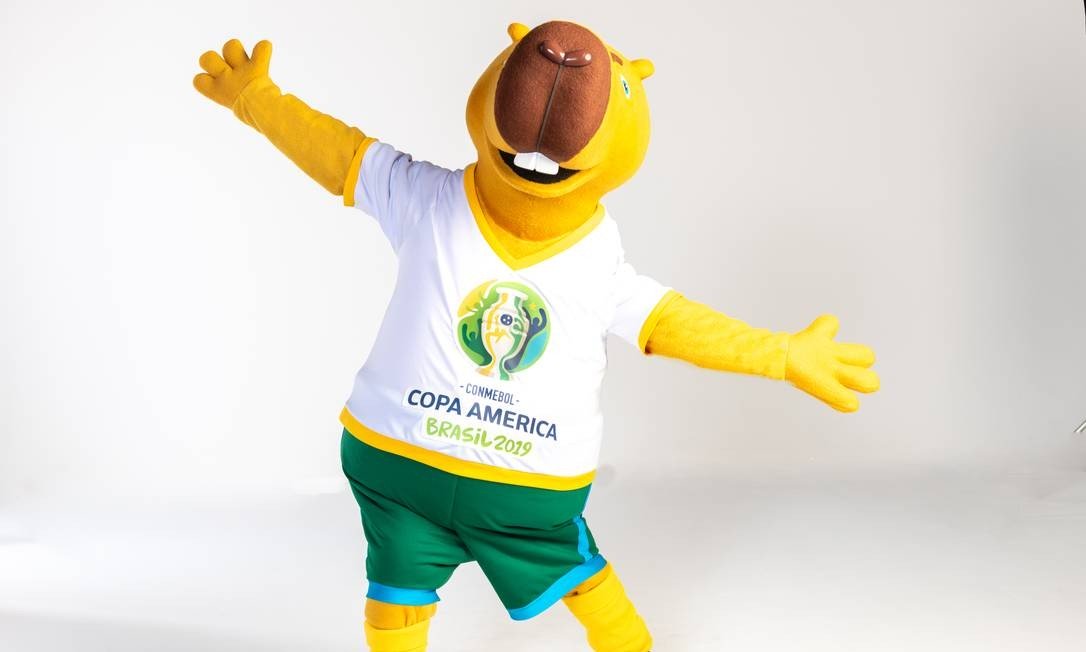 mascote da Copa América 2019 capivara Brasil