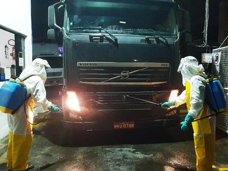 Ceasa realiza higienização de caminhões como medida de prevenção ao coronavírus