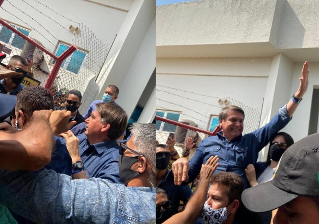 Sob gritos de mito Bolsonaro é recebido por multidão em Mossoró