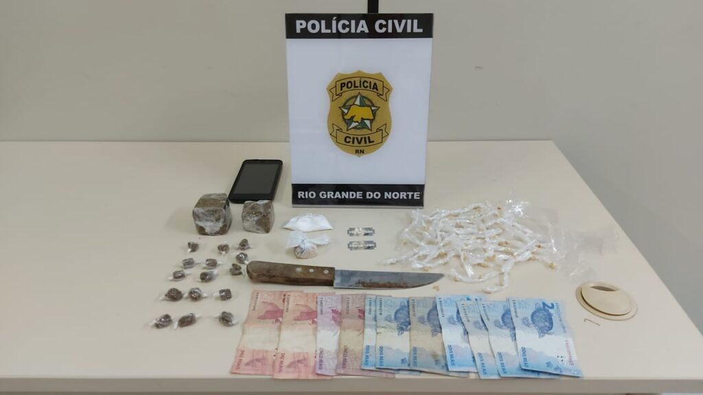 Polícia Civil prende suspeito por tráfico de drogas em Parnamirim