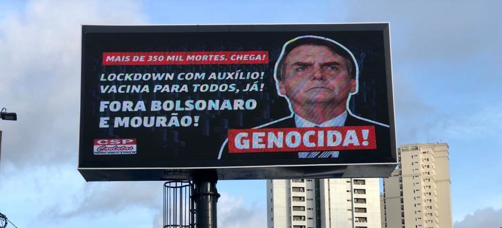 General Girão pede punição de responsáveis por outdoor contra Bolsonaro