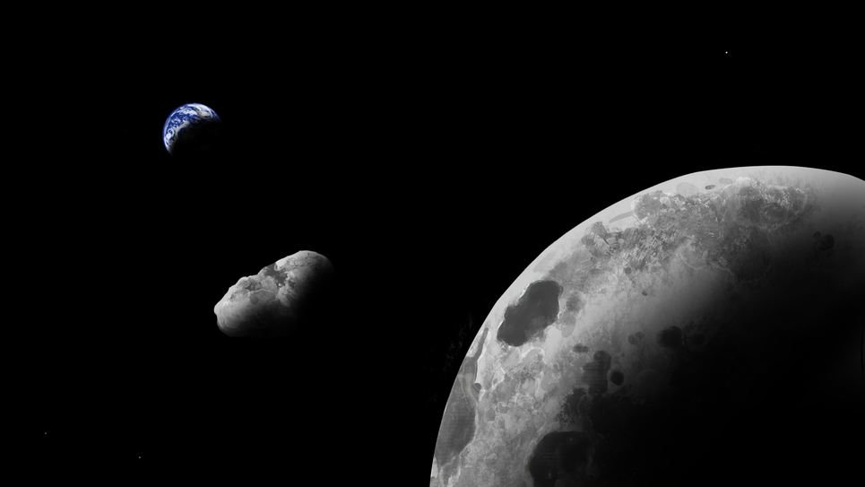 Grande asteroide orbitando a Terra pode ser fragmento perdido da Lua