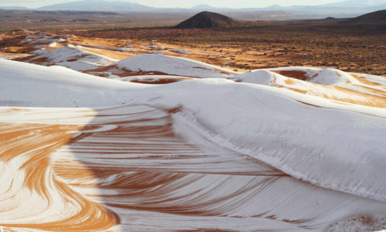 Queda de neve no deserto do Saara um fenômeno climático incomum