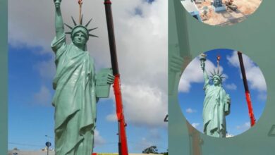 Estátua da Liberdade é erguida na unidade da Havan em Natal