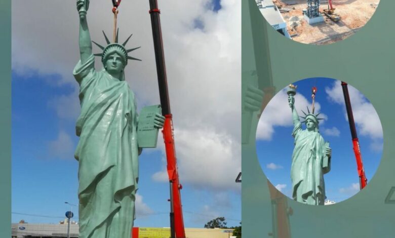 Estátua da Liberdade é erguida na unidade da Havan em Natal