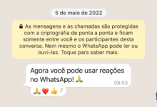 Reações com emojis e grupos com até 512 membros confira novidades do WhatsApp