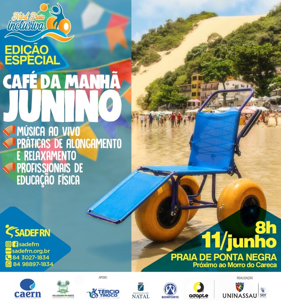 Café Junino do Natal Praia Inclusiva
