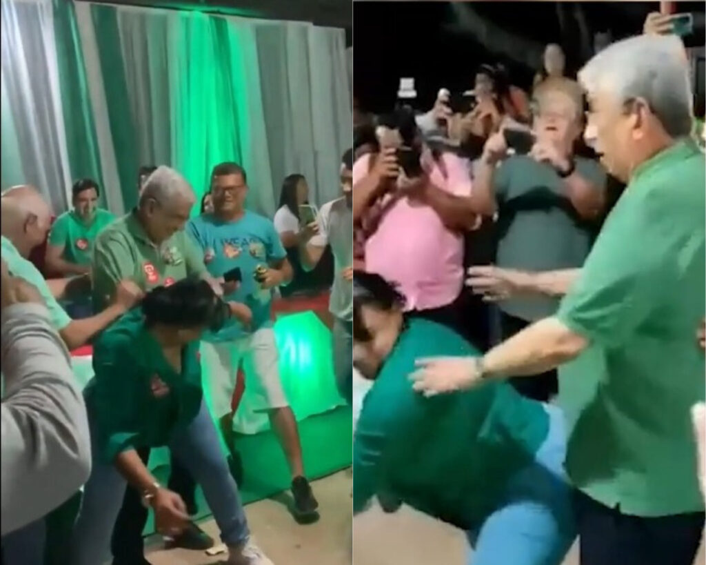 Eleitora dá sarrada em Garibaldi Alves no interior do RN