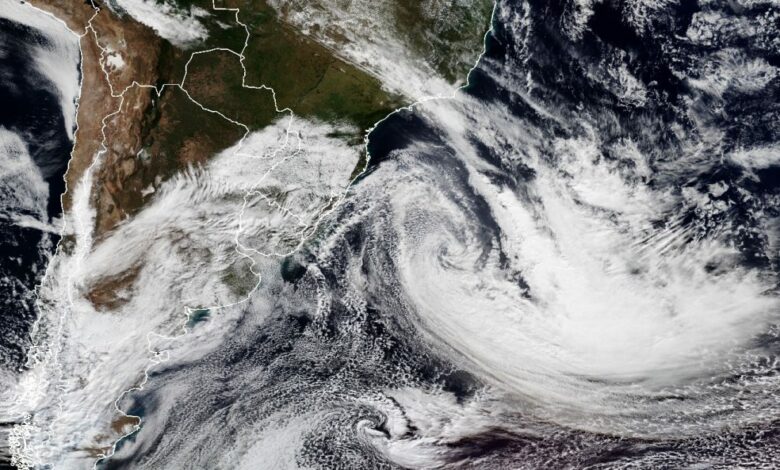 Estudo da UFRN prevê aumento no número de ciclones bomba no Sul do Brasil