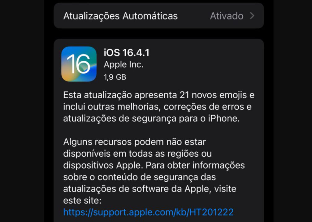 Apple lança iOS 16.4.1 para corrigir bugs e falhas de segurança